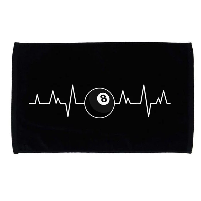 Pool Players Heartbeat Billiards 8 Ball Microfiber Hand Towel