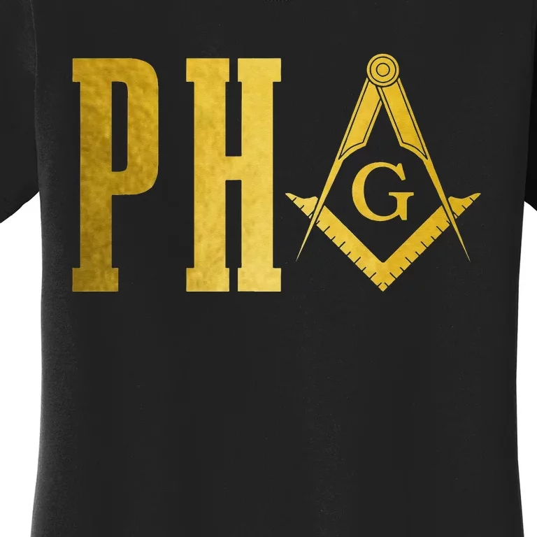 PHA Prince Hall Mason Freemason Masonic Square & Compass Women's T-Shirt