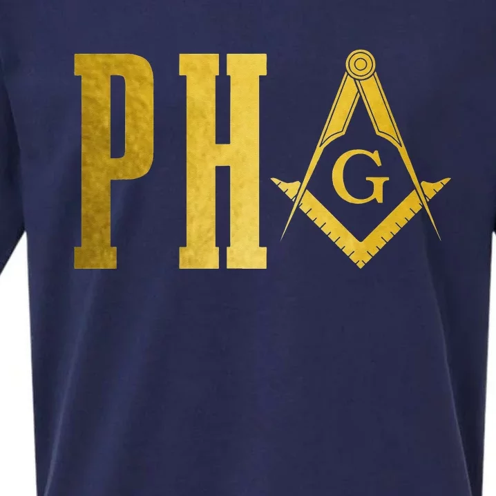 PHA Prince Hall Mason Freemason Masonic Square & Compass Sueded Cloud Jersey T-Shirt