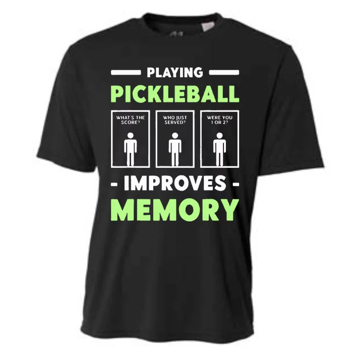 Playing Pickleball Improves Memory Dink Player Cooling Performance Crew T-Shirt