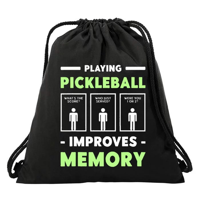 Playing Pickleball Improves Memory Dink Player Drawstring Bag