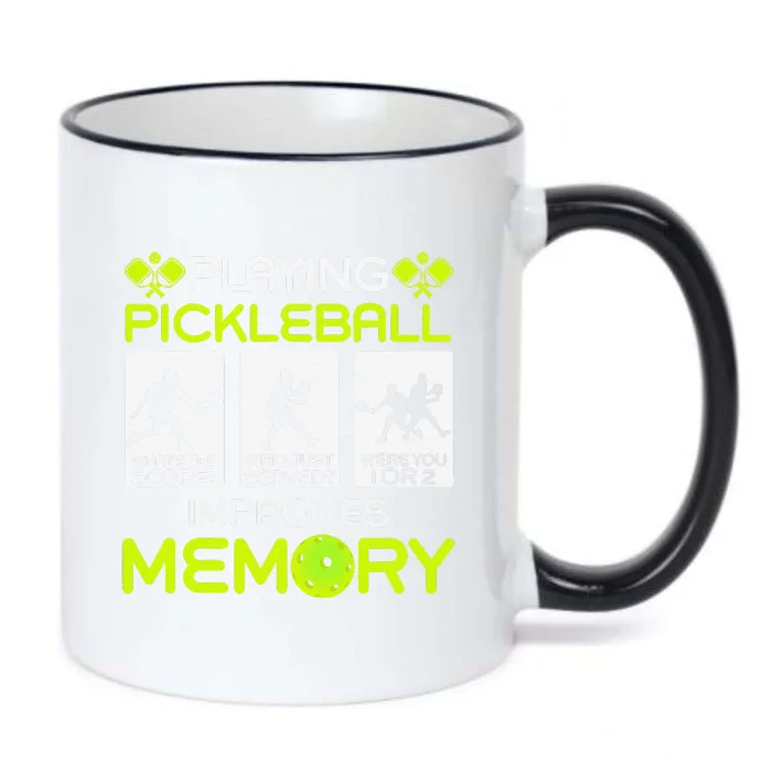 Playing Pickleball Improves Memory Dink Player Black Color Changing Mug