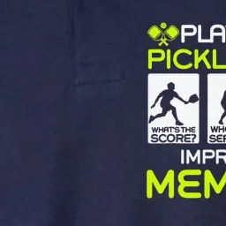 Playing Pickleball Improves Memory Dink Player Softstyle Adult Sport Polo