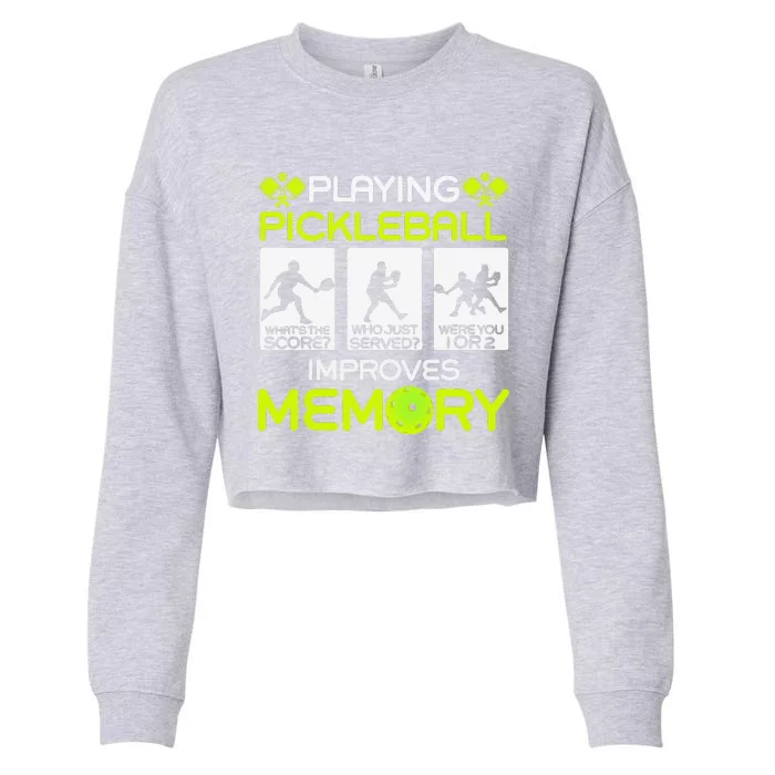 Playing Pickleball Improves Memory Dink Player Cropped Pullover Crew