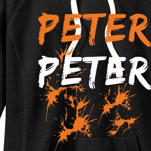 Peter Peter I'm With The Pumpkin Halloween Women's Fleece Hoodie