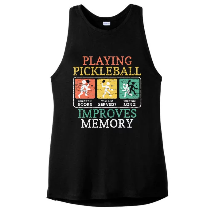 Playing Pickleball Improves Memory Pickleball Ladies Tri-Blend Wicking Tank