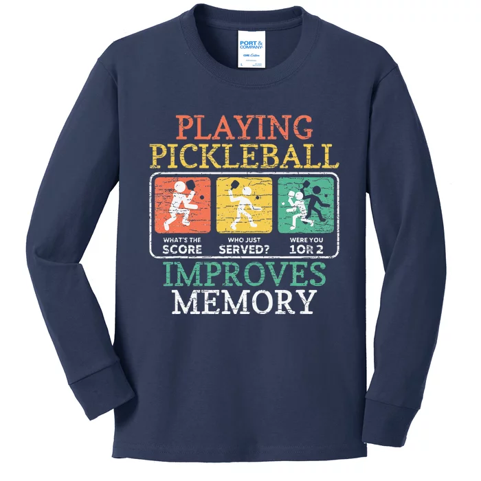 Playing Pickleball Improves Memory Pickleball Kids Long Sleeve Shirt