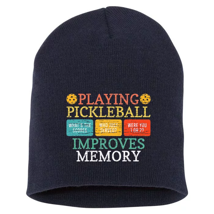 Playing Pickleball Improves Memory Pickleball Retirement Short Acrylic Beanie