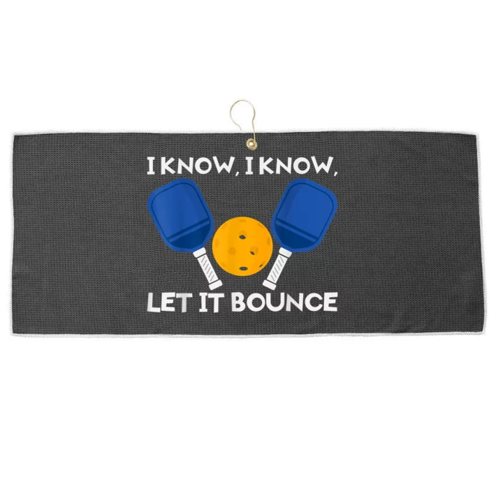 PicklBall Paddle I Know Let It Bounce Large Microfiber Waffle Golf Towel