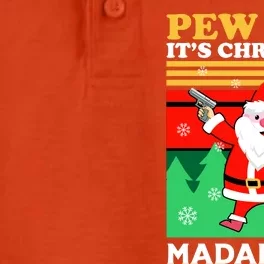 Pew Pew Its Christmas Mudafakas Funny Santa With Guns Game Dry Zone Grid Performance Polo