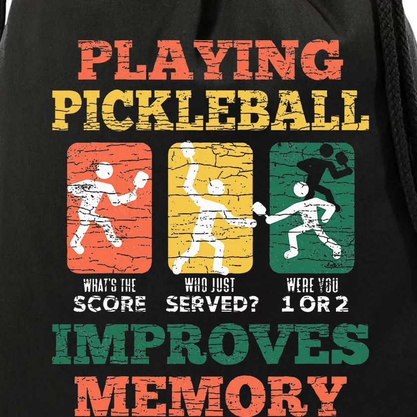 Playing Pickleball Improves Memory Drawstring Bag