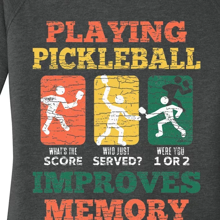 Playing Pickleball Improves Memory Women's Perfect Tri Tunic Long Sleeve Shirt