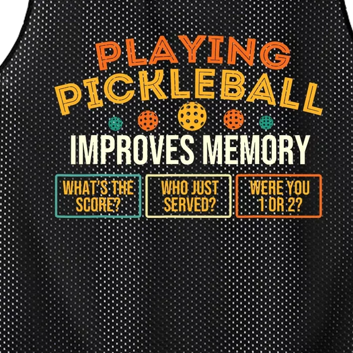 Playing Pickleball Improves Memory Pickleballers Mesh Reversible Basketball Jersey Tank