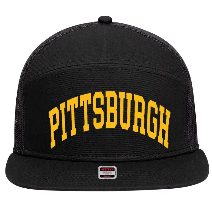 Pittsburgh 7 Panel Mesh Trucker Snapback Hat