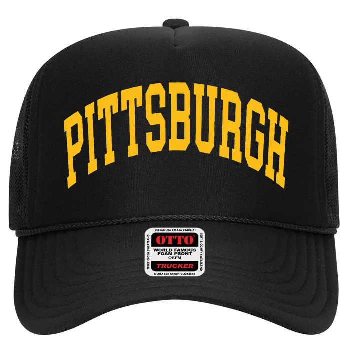 Pittsburgh High Crown Mesh Trucker Hat