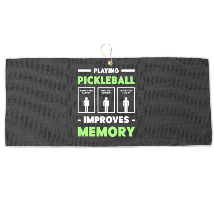 Playing Pickleball Improves Memory Dink Player TShirt Large Microfiber Waffle Golf Towel