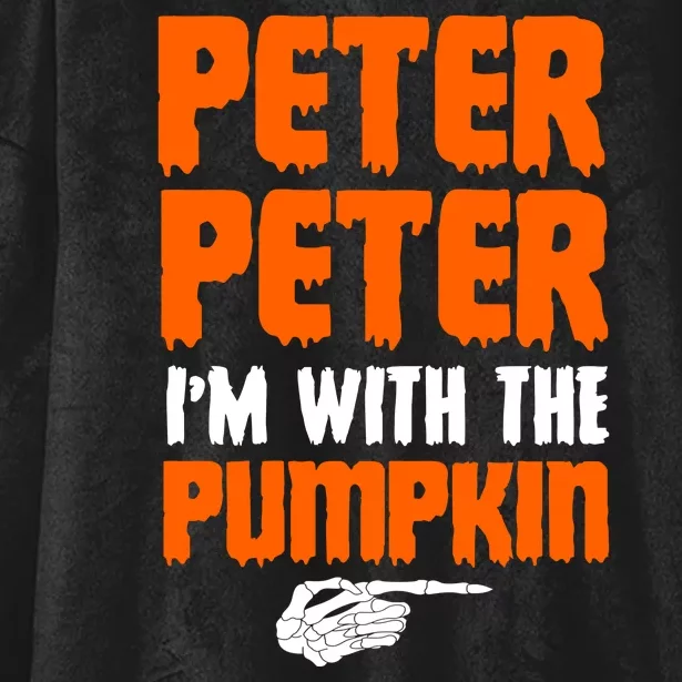 Peter Peter I'm With The Pumpkin Hooded Wearable Blanket