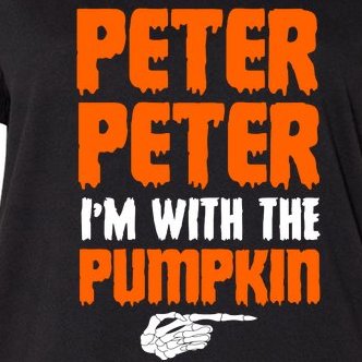 Peter Peter I'm With The Pumpkin Women's V-Neck Plus Size T-Shirt