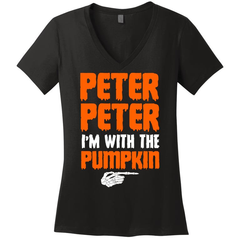Peter Peter I'm With The Pumpkin Women's V-Neck T-Shirt