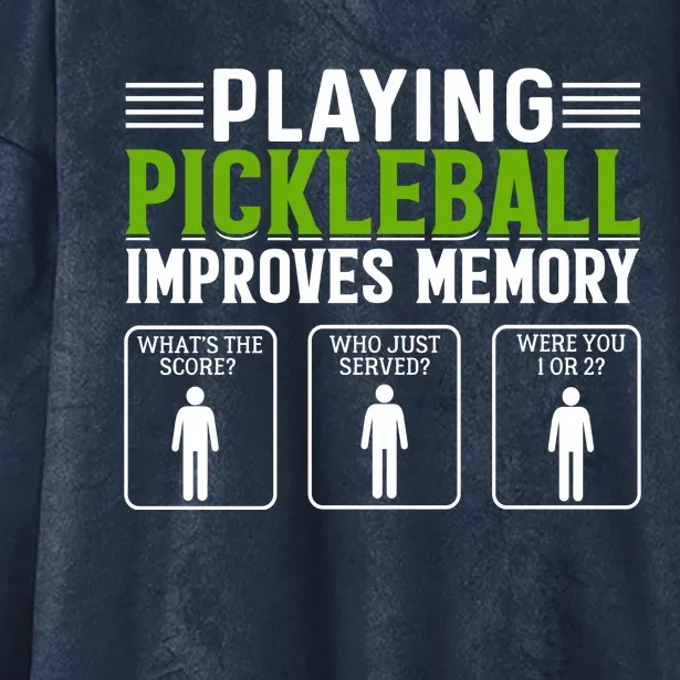 Playing Pickleball Improves Memory Hooded Wearable Blanket