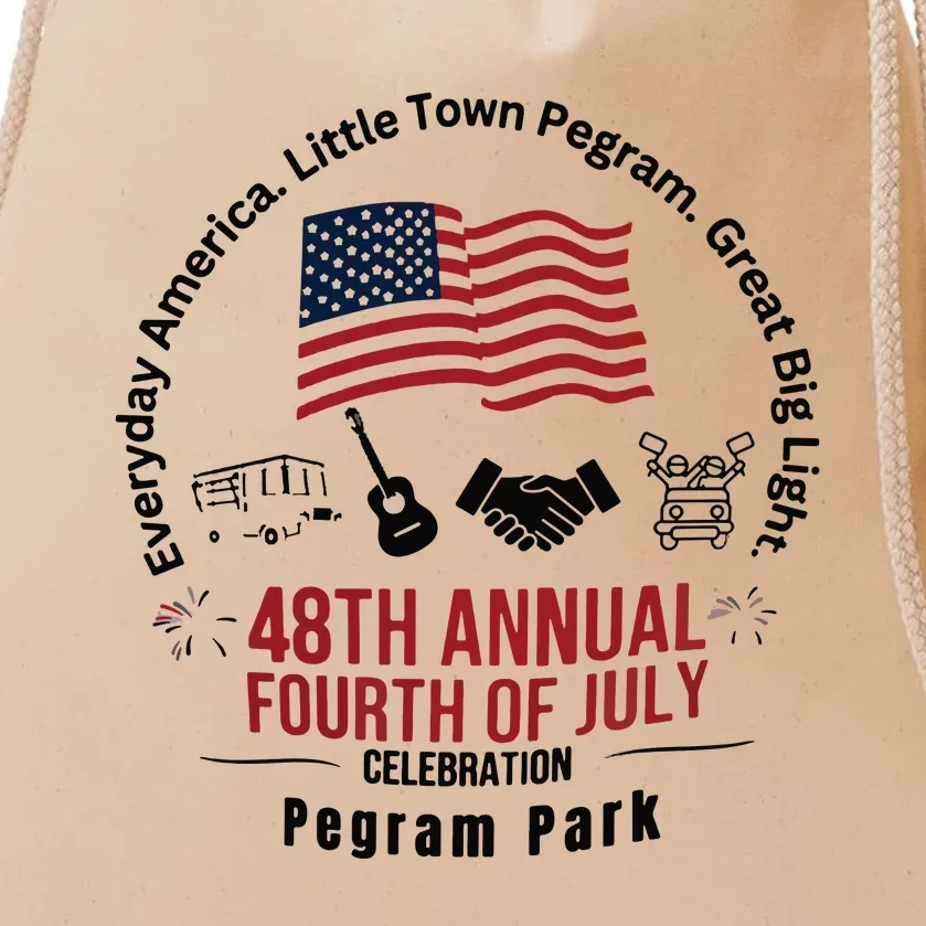 Pegram Park Independence Day Drawstring Bag