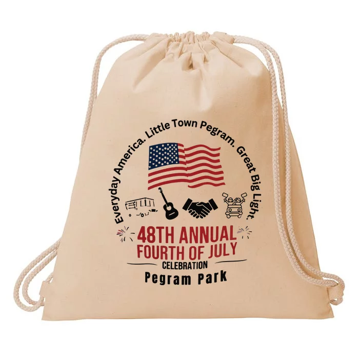 Pegram Park Independence Day Drawstring Bag