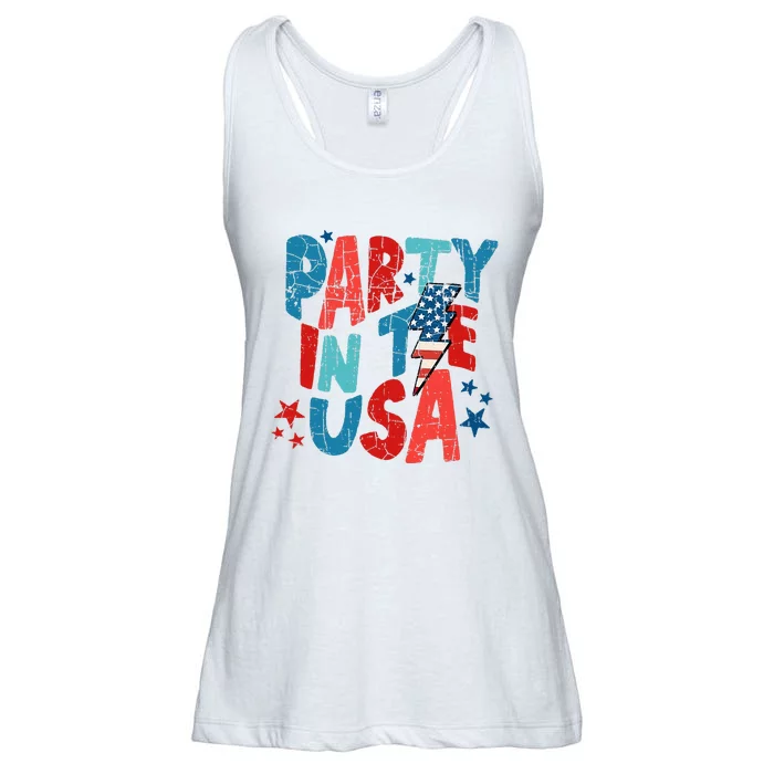 Pink Party In The Usa 4th Of July Mom And Girl Baby Ladies Essential Flowy Tank