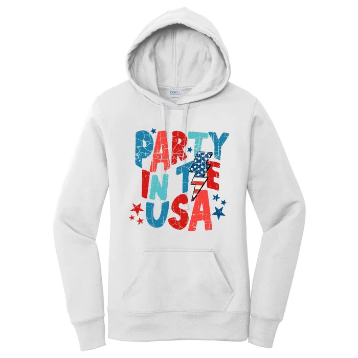 Pink Party In The Usa 4th Of July Mom And Girl Baby Women's Pullover Hoodie