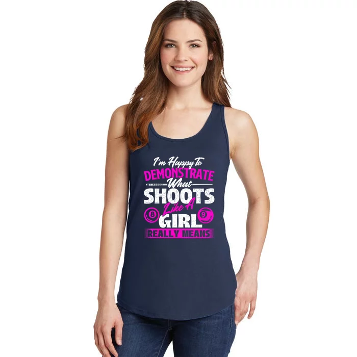 Pool Player Im Happy To Demonstrate Billiards Girl Gift Ladies Essential Tank