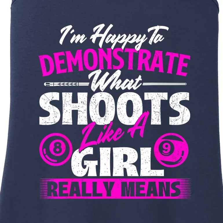 Pool Player Im Happy To Demonstrate Billiards Girl Gift Ladies Essential Tank