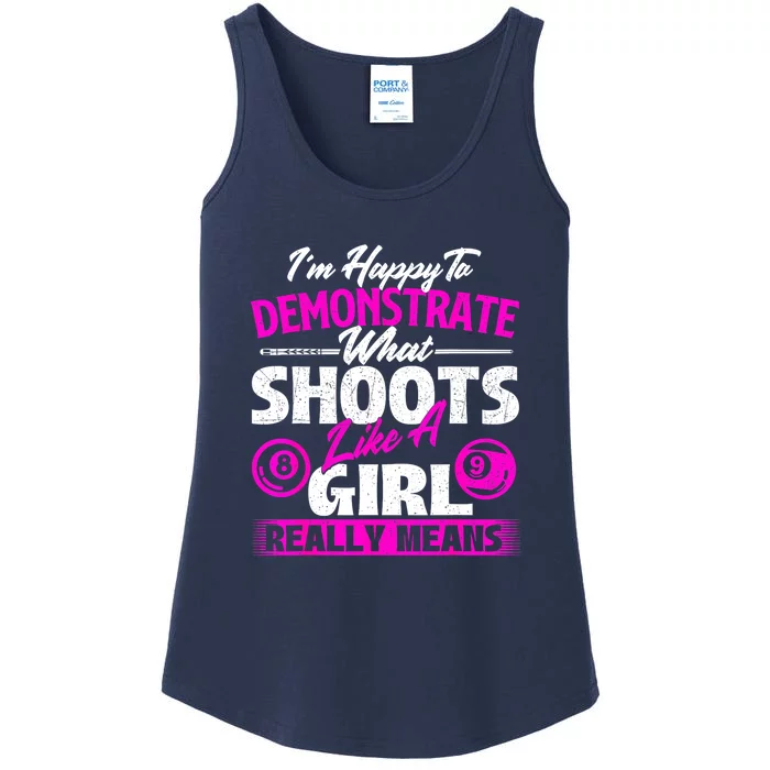 Pool Player Im Happy To Demonstrate Billiards Girl Gift Ladies Essential Tank