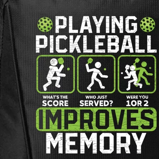 Playing Pickleball Improves Memory Gift City Backpack