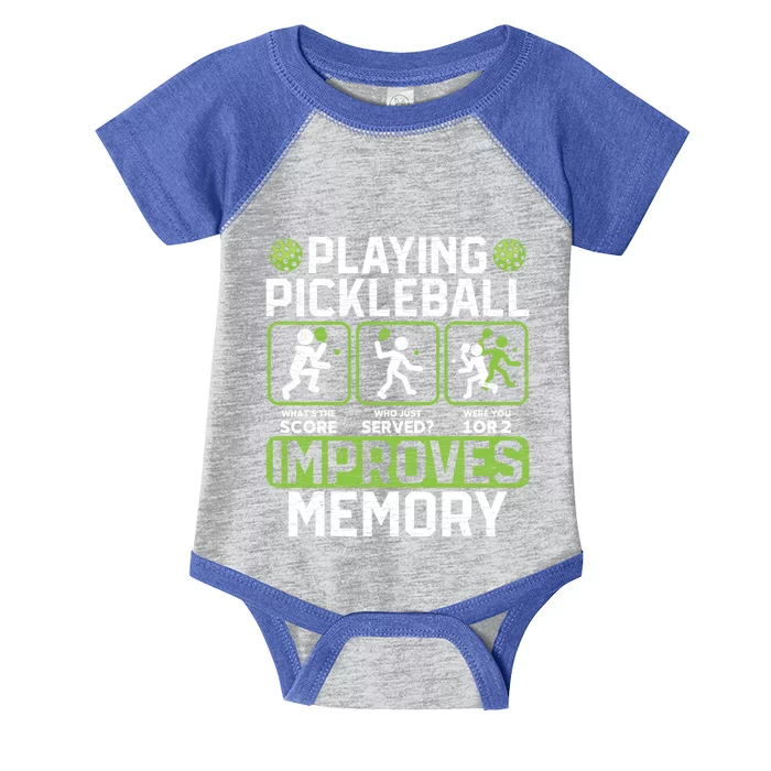 Playing Pickleball Improves Memory Gift Infant Baby Jersey Bodysuit