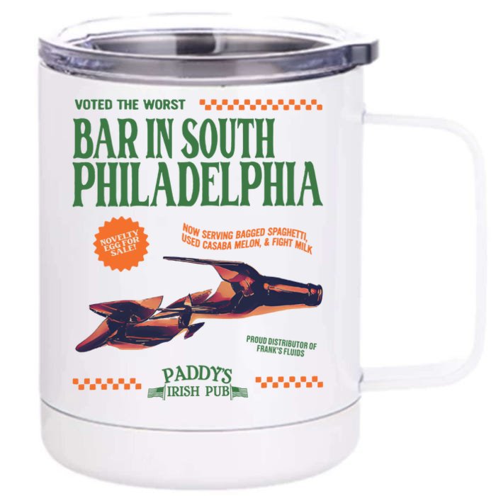 PaddyS Pub ItS Always Sunny In Philadelphia Tv Show Merch Front & Back 12oz Stainless Steel Tumbler Cup