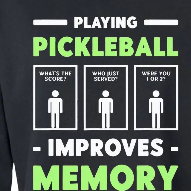 Playing Pickleball Improves Memory Dink Player Cropped Pullover Crew