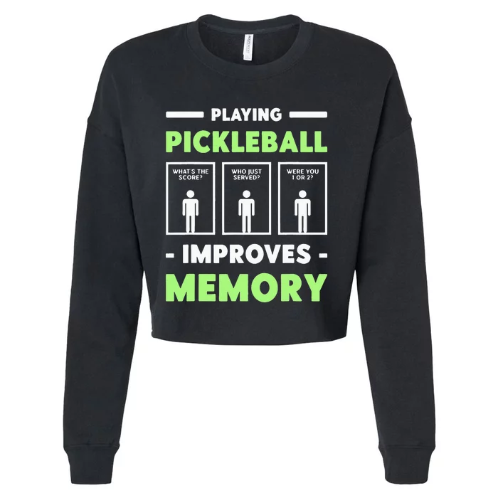 Playing Pickleball Improves Memory Dink Player Cropped Pullover Crew