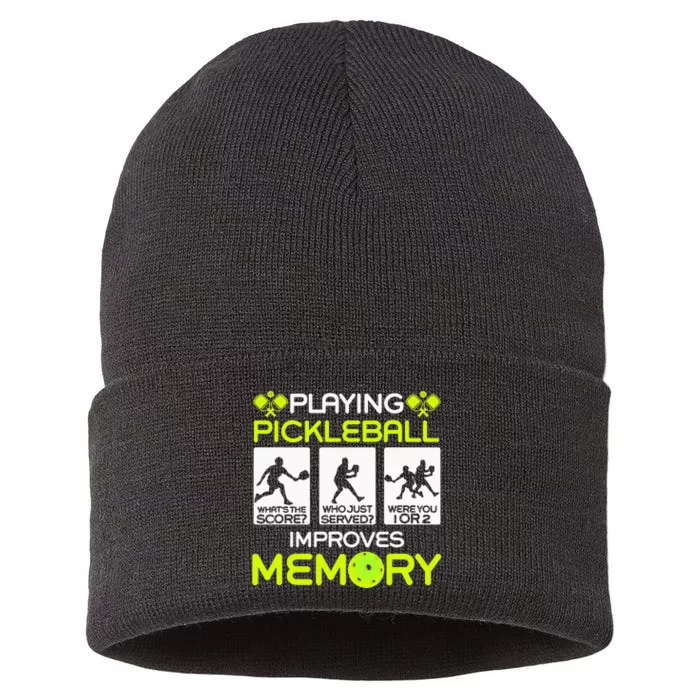 Playing Pickleball Improves Memory Dink Player Sustainable Knit Beanie