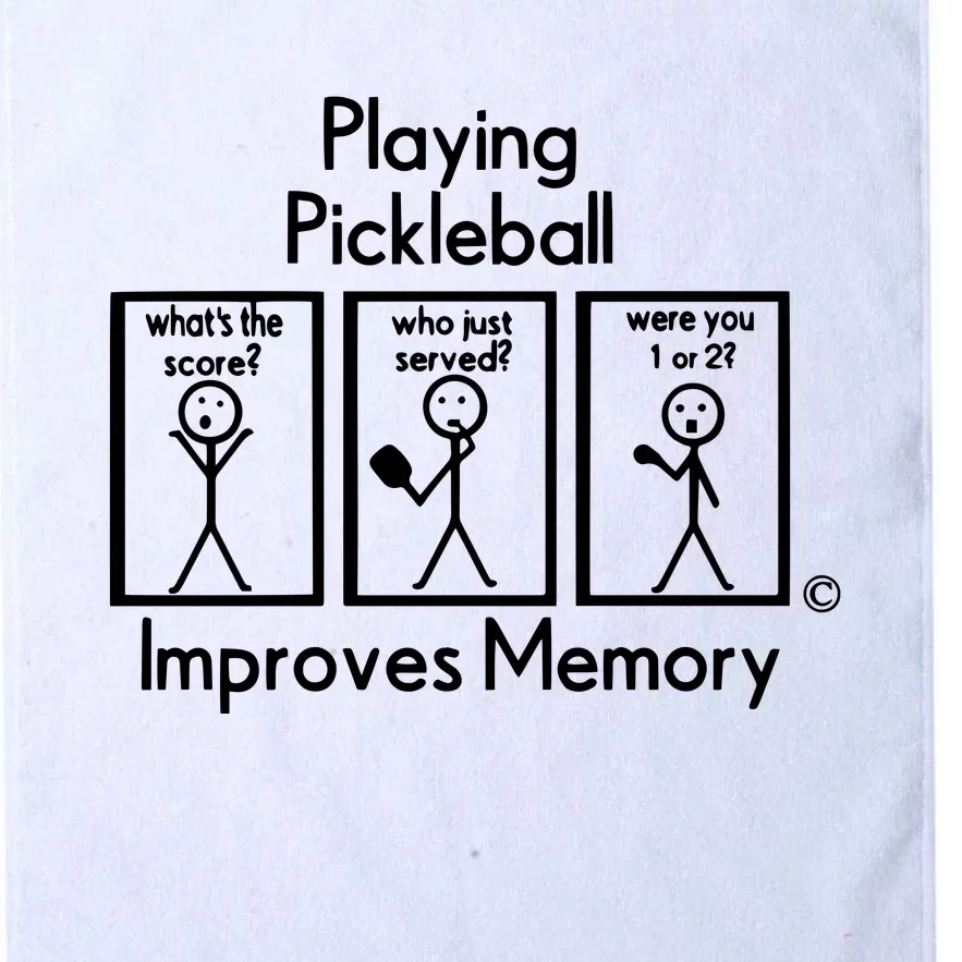 Playing Pickleball Improves Memory Platinum Collection Golf Towel