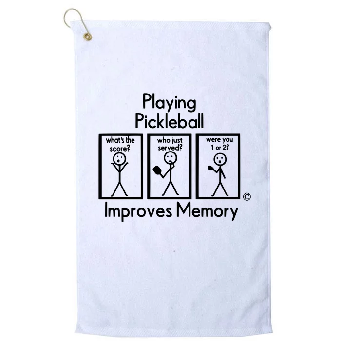 Playing Pickleball Improves Memory Platinum Collection Golf Towel