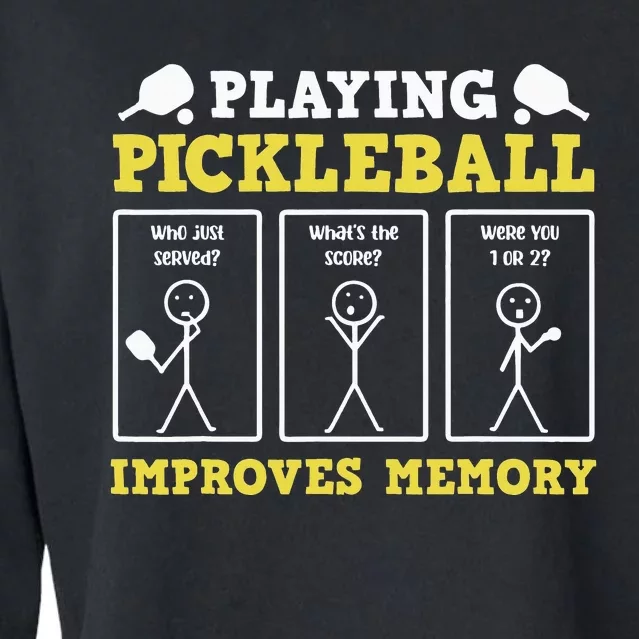 Playing Pickleball Improves Memory Dink Funny Pickleball Cropped Pullover Crew