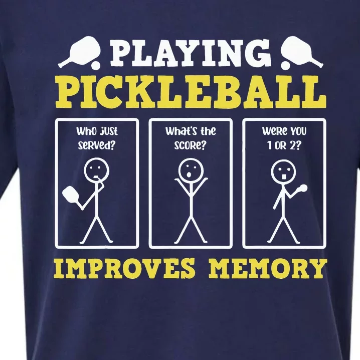 Playing Pickleball Improves Memory Dink Funny Pickleball Sueded Cloud Jersey T-Shirt