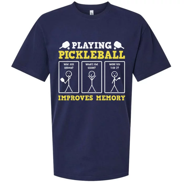 Playing Pickleball Improves Memory Dink Funny Pickleball Sueded Cloud Jersey T-Shirt