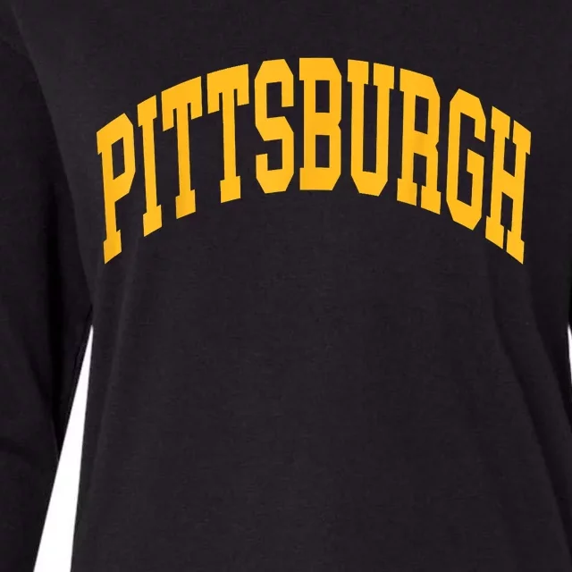 Pittsburgh Womens Cotton Relaxed Long Sleeve T-Shirt