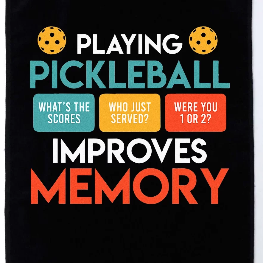 Playing Pickleball Improves Memory Pickleball Platinum Collection Golf Towel