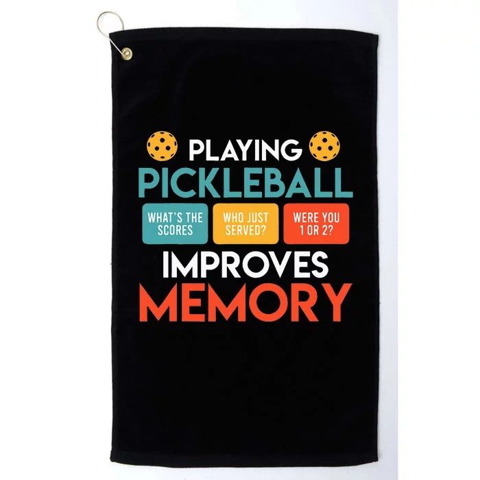 Playing Pickleball Improves Memory Pickleball Platinum Collection Golf Towel