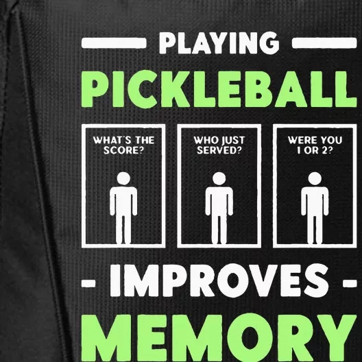 Playing Pickleball Improves Memory Dink Player Short Sleeve City Backpack