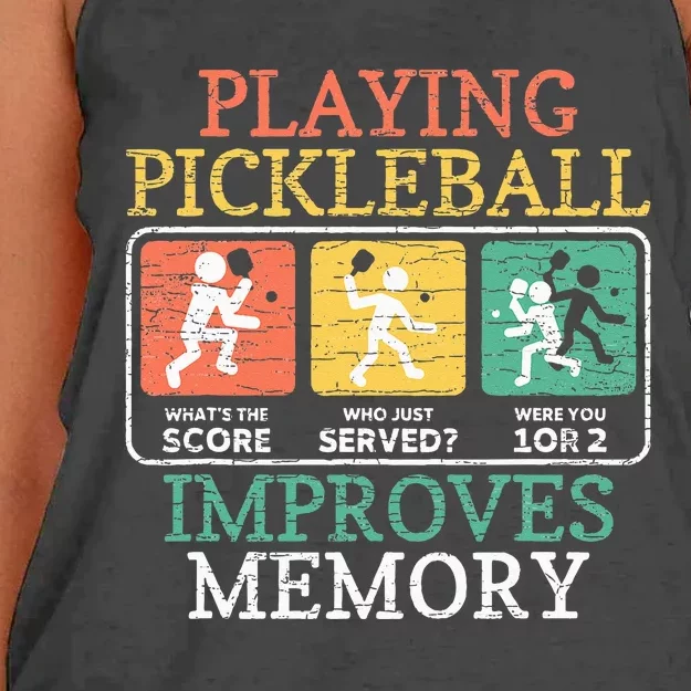 Playing Pickleball Improves Memory Pickleball Women's Knotted Racerback Tank