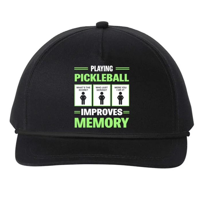 Playing Pickleball Improves Memory Cute Gift Snapback Five-Panel Rope Hat