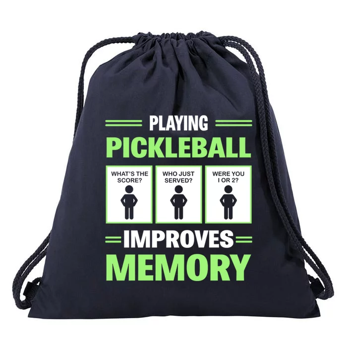 Playing Pickleball Improves Memory Cute Gift Drawstring Bag