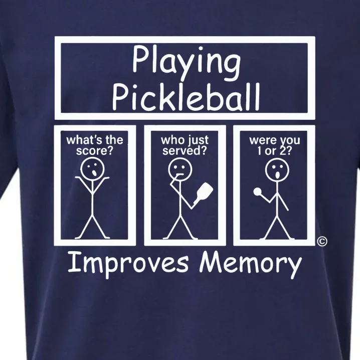 Playing Pickleball Improves Memory Funny Pickleball Sueded Cloud Jersey T-Shirt